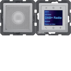 Radio Touch met luidspreker DAB+, berker Q.1/Q.3/Q.7, alu soft finish